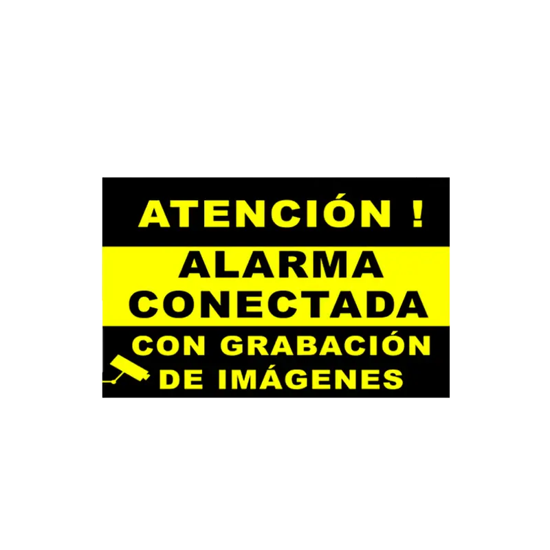 CARTEL ALARMA CONECTADA ADHESIVO