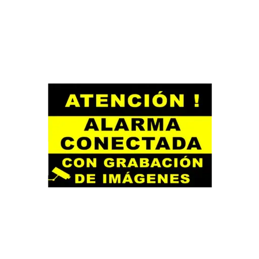 [CARTEL ALARMA CONECTADA ADHESIVO] CARTEL ALARMA CONECTADA ADHESIVO